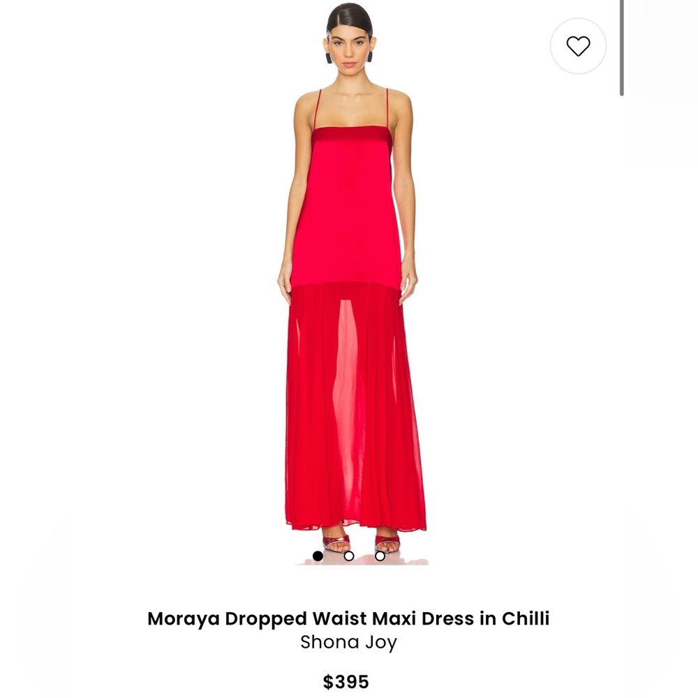 NWT Red Dropped Waist Maxi Dress from Revolve